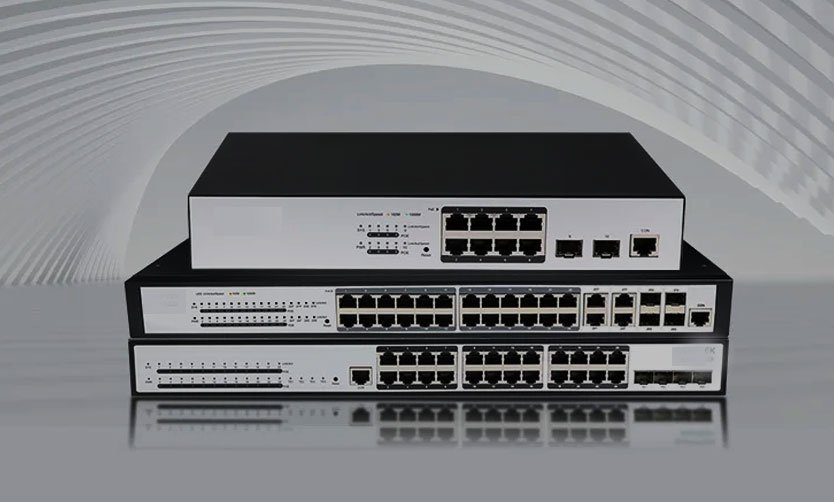Hanutech 10 Ports Gigabit Ethernet Fiber Switch, 2 Port RJ45  10/100/1000M-Tx + 8 Port 1000M-Fx SFP Fiber Switch Unmanaged (Without SFP  Module)- 1 Year