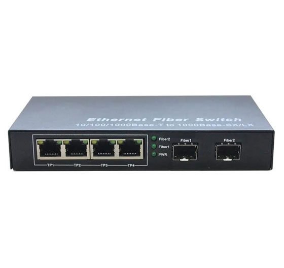 Commutateur Ethernet 6F2E 10/100M, 6 ports fibre 25KM 2 UTP RJ45, fibre  optique rapide Erhetnet avec alimentation de pipeline 5V