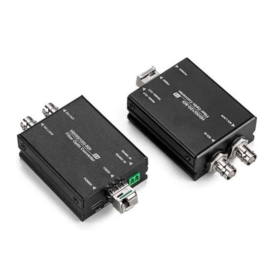 Blackmagic Design 12G SDI Fiber Extender Kit with 12G Optical Fiber Mini  Converter/12G LC Duplex SFP/2x 12G SDI Cables