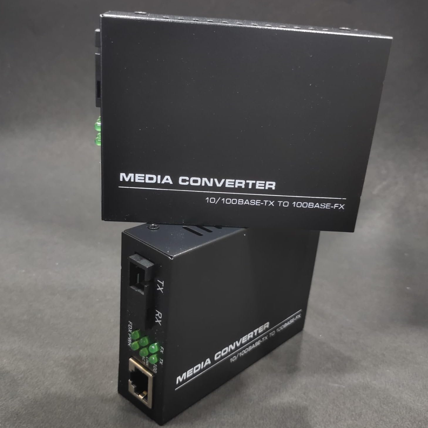 HANUTECH Single Fiber Media Converter Pair 25KM | SC BiDi Ethernet to Fiber Converter | 10/100Base-TX to 100Base-FX | HTB-3100A HTB-3100B | Single Mode | Power Adapter Included - Image 2