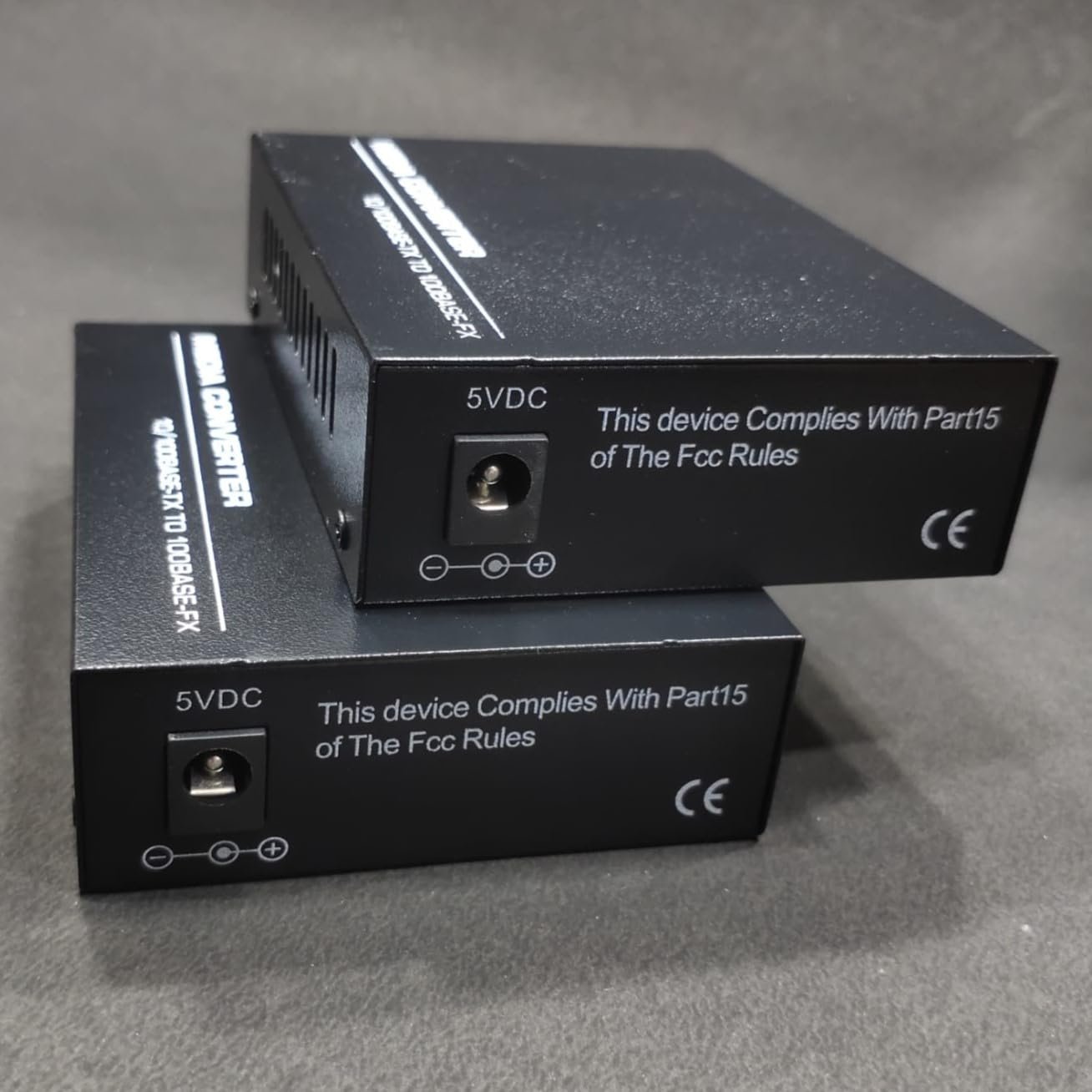 HANUTECH Single Fiber Media Converter Pair 25KM | SC BiDi Ethernet to Fiber Converter | 10/100Base-TX to 100Base-FX | HTB-3100A HTB-3100B | Single Mode | Power Adapter Included - Image 4